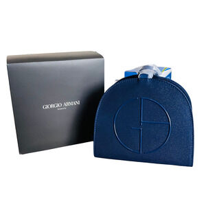 Giorgio Armani Beauty Navy Blue Sparkle Cosmetic Bag / Makeup Pouch